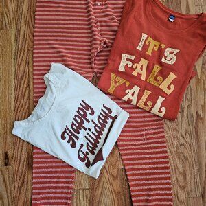 Old Navy Fall Thanksgiving Pajama Bundle thermal